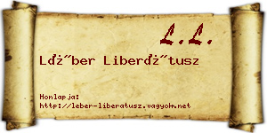 Léber Liberátusz névjegykártya